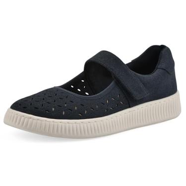 Imagem de White Mountain Tênis feminino Doubles Mary Jane, Azul-marinho/Camurça/Suave, 40