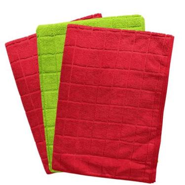 Imagem de Kit 3 Panos De Limpeza Microfibra Premium Alta Absorção Multiuso - Ven