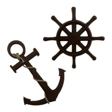 Imagem de Kit Âncora e Timão Decoração Piscina Praia Marina Restaurante Beira Mar Polietileno