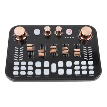 Imagem de Podcast Audio Mixer Soundboard, Equipamento de Placa de Som de Podcast Bluetooth Com Fone de Ouvido, Ambiente Personalizável, Mixer de DJ de Divisor de Voz para Gravar Jogo Vocal