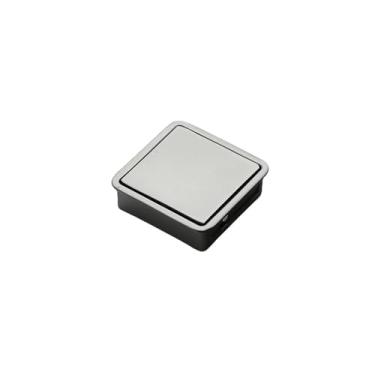 Imagem de Armário de cozinha maçaneta de porta oculta preta dourada maçaneta embutida porta de armário invisível puxadores embutidos maçaneta móveis hardwar, 6020, 32mm cinza