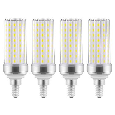 Imagem de Lâmpadas LED E12, lâmpadas 20W LED candelabro equivalente a 150 watts, luz do dia 6000K, lâmpadas de ventilador de teto, 2000lm, lâmpada LED não regulável, lâmpadas LED lustre para ventilador de teto, iluminação doméstica, pacote com 4