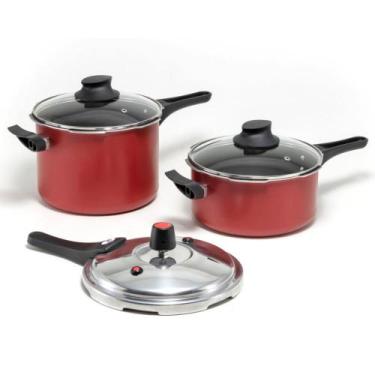 Imagem de Kit Panelas de Pressão Fechamento Externo Rouge - Marcolar