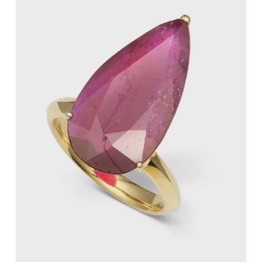 Imagem de Anel Com Rubi Formato De Gota Ouro 18k