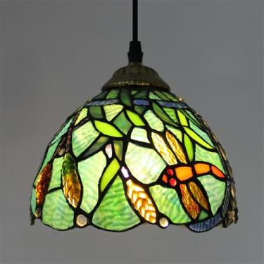 Imagem de OUFULA Luminária pendente contemporânea de vidro colorido, americana, retrô, criatividade, sala de estar, restaurante, quarto, villa, hotel, corredor, café, lustre (Estilo 15)