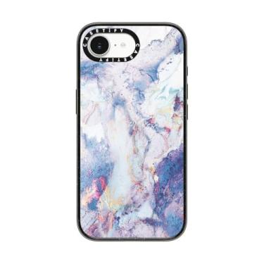 Imagem de CASETiFY Capa Impact para iPhone 16e [proteção contra quedas de grau militar de 2,5 m 4X/compatível com Magsafe] - marble051 - preto transparente