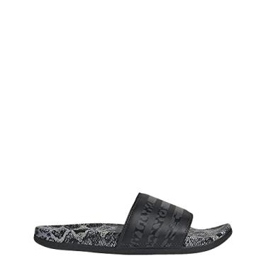 Imagem de adidas Sandália feminina Adilette Comfort Slide, Núcleo preto/preto/quase rosa, 10