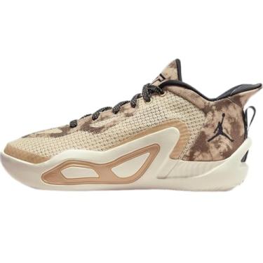 Imagem de Nike Jordan Tatum 1 para meninos (criança grande), Fóssil/gergelim/verde elétrico/preto...