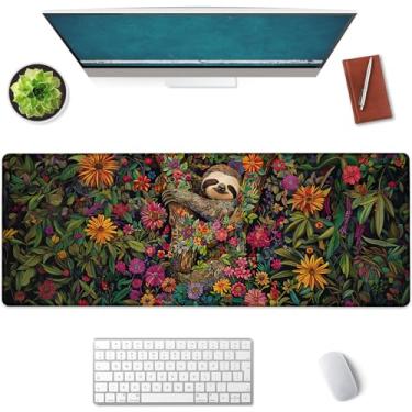 Imagem de Mounidso Tapete de rato grande preguiça, tapete de rato para jogos, base de borracha antiderrapante, acessórios de escritório, tapete de mesa, tapetes de rato de animais para escola, trabalho