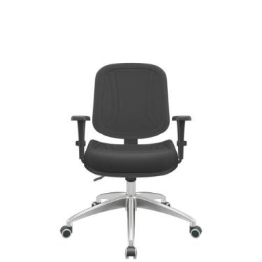 Imagem de Cadeira premium diretor backplax plus base alumínio com costura braço 