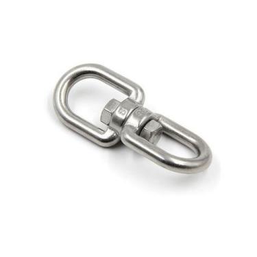 Imagem de Manilha Tornel Dupla 8 Mm Em Aço Inox Destorcedor Girador - Abrolhos N