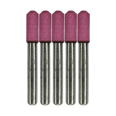 Imagem de Kit 5 Ponta Montada Pirulito Rosa Para Retifica A24 6 X 19mm - PONTABR