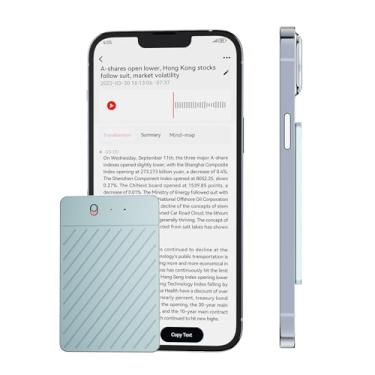 Imagem de AKREC Gravador De Voz Com Ia, Transcrição E Tradução Gratuitas Em Tempo Real, Gravador De Áudio Com Ia, Resumidor Com Tecnologia Chatgpt, 93 Idiomas, 64 Gb De Memória, Controlado Por Aplicativo, Par