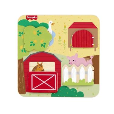 Imagem de Fisher-Price Painel Animaizinhos da Granja Madeira - Mattel