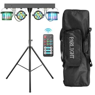 Imagem de DJ Lights Sparklingtrack 5 em 1 com suporte de 1,8 m com bolsa de tran