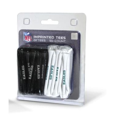 Imagem de Team Golf NFL Philadelphia Eagles Pacote com 50 camisetas de golfe de 6,5 cm, pacote com 50, tamanho regular, várias cores de times