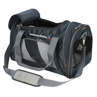 Imagem de Sherpa American Airlines Bolsa esportiva aprovada para animais de estimação, carvão, média (embalagem livre de frustração)