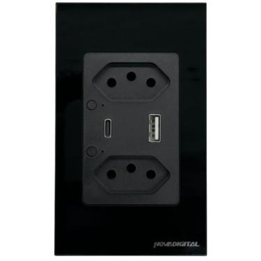 Imagem de Tomada Inteligente WiFi com Porta USB Tipo C Tomada de Parede Smart Ho