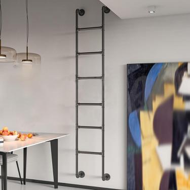 Imagem de Escada De Parede Para Janela De Saída, Escada De Beliche De Ferro Forjado De Ferro Forjado Alta Escada De Escalada Para Cama De Solteiro/acesso Ao Espaço De Ras, Black, 67inch/170.2cm/5.6ft