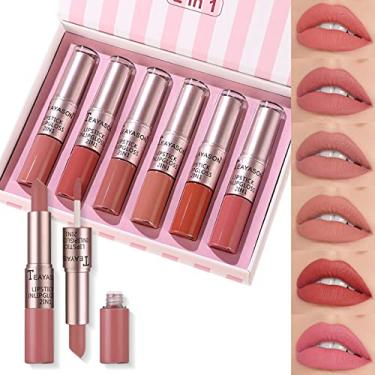 Imagem de RoseFlower Conjunto De Gloss Labial, 6 Batons Líquidos Matte, Maquiagem Não Pegajosa, Alto Brilho, Cores Ricas E Variadas Longa Duração - 077