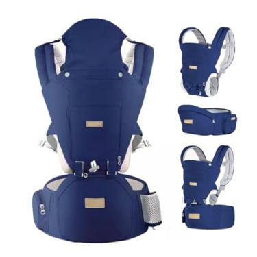 Imagem de Canguru Ergonômico para Bebê, Azul Marinho, com Suporte para Quadril e Alças Ajustáveis
