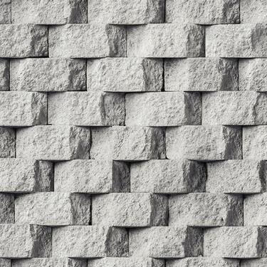 Imagem de Papel De Parede Vinilico Tijolo/pedras Cinza