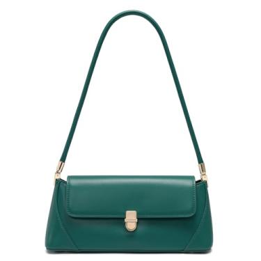 Imagem de Keyli Bolsa de ombro vintage feminina retrô clássica linda bolsa pequena de couro mini Hobo Clutch, 1.0 - verde