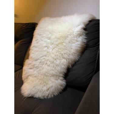 Imagem de Pelego Branco Alto Padrão Natural Lã Alta Luxo - EJ STORE