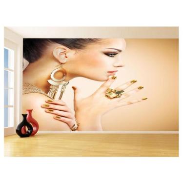 Imagem de Papel De Parede Salão De Beleza Maquiagem Make 3,5M Slb49 - Você Decor