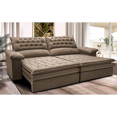 Imagem de Sofá Retrátil e Reclinável 2,92m Molas Ensacadas Cama inBox Alemanha. com Espuma Viscoelástico Velusoft