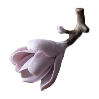 Imagem de Ioensy Porta-incenso em bastão de flor de magnólia, coleção de incensários, fragrância para casa, incensário de porcelana para mesa de hotel, quarto, Rosa