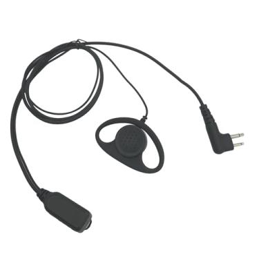 Imagem de Fone de ouvido em forma de D com microfone PTT de comunicação segura, fone de ouvido de 2 pinos para rádios Motorola CLS1110 CLS1410 CP200 DTR550 RDU4100 RMU2040 DLR1020