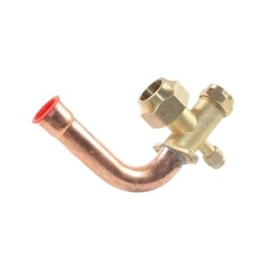 Imagem de Fenteer Válvula de parada de ar condicionado Válvula de corte Manutenção Reparo Acessório de refrigeração Fácil instalação Cotovelo de 90 graus resistente, 19mm