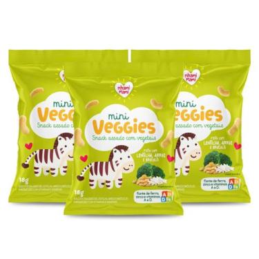 Imagem de Kit Snack Infantil Sem Glúten Lentilha Arroz e Brócolis - Mini Veggies