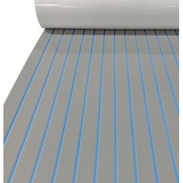 Imagem de Hjdeck Folha de deck de espuma EVA para piso de barco - 240 cm x 60 cm autoadesivo para piso de barco, tapete de espuma de amortecimento, tapete marítimo para iate, caiaque, deck, piscina, trailer