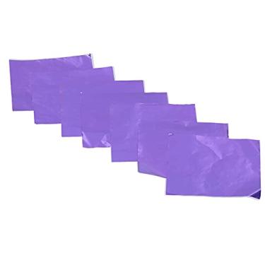 Imagem de Acouto 50pcs Bordamento de Alumínio Brilhante para Chocolates, Doces e Presentes - Embalagens DIY Em Ple (Chocolate Tin Foil-Purple)