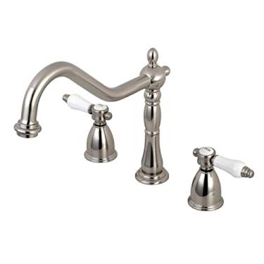 Imagem de Kingston Brass KB1798BPLLS Bel Air torneira de cozinha generalizada de 20,3 cm a 40,6 cm, menos pulverizador, 20,3 cm no alcance do bico, níquel escovado
