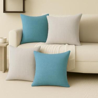 Imagem de Cor:4 Almofadas Cheias Luxo Sofa Decorativa 45x45 Colorida - Art in De