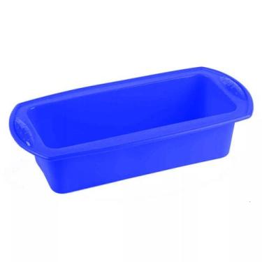 Imagem de Forma Retangular em Silicone Para Bolo ou Pão 22x9x7cm - Ke Home