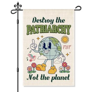 Imagem de Xipromi Destroy The Patriarchy Not The Planet Garden Flag, Funny Peace Yard Flags for Outside, Support Women's Rights Flag, Equal Rights Social Justice Yard Sign, presentes feministas para mulheres