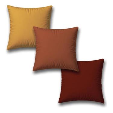 Imagem de 3 Capas Almofadas Veludo Sala Sofa Quarto 45x45 Tons de Azul e Verde -