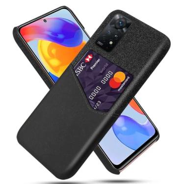 Imagem de Capa para Xiaomi Redmi Note 11 PRO 5G,Tela e tampa de couro PU,Antideslizante,360°cobertura completa à prova de choque com 1 slot de cartão atrás,Prevenção de queda-Black