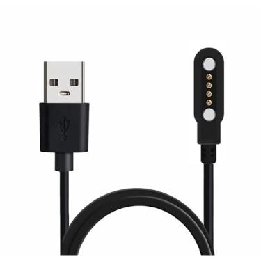 Imagem de HJEFBDP Carregador Universal Magnético Para Relógio Inteligente De 7,62 Mm, Cabo Substituição Com Sucção 4 Pinos Da Fit, Distância Carregamento Compatível 7,5 Mm A 8