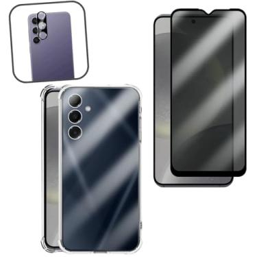Imagem de Kit Capa Anti Impacto, Película Privacidade 3D e Protetor de Lente para Samsung Galaxy S24 Plus, Transparente