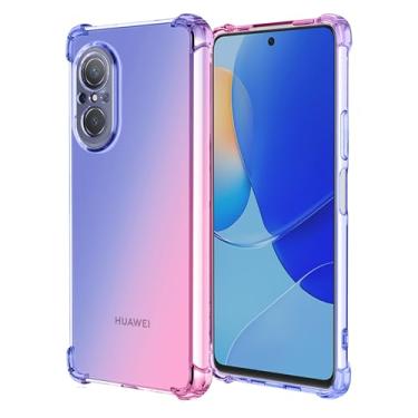 Imagem de OEURVQO Capa protetora para Huawei Nova 9 SE Honor 50 SE (Azul/Rosa)