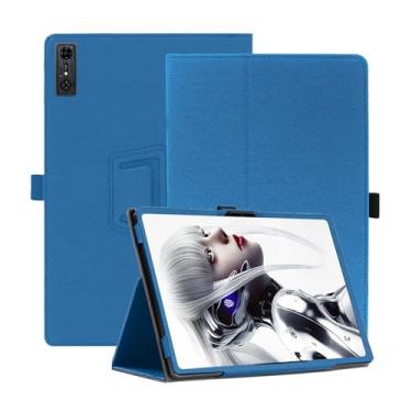 Imagem de Capa para tablet gamer RedMAGIC Nova de 10,9 polegadas, capa para tablet NOUKAJU com suporte para lápis e alça de pulso, suporte dobrável, proteção multicamadas, visualização em vários ângulos (azul)