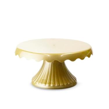 Imagem de Boleira Cake Renda 19cm Decoração Festa 1 Unidade (DOURADA)