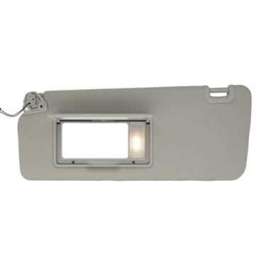 Imagem de NHILES Substituição da viseira solar do lado esquerdo do motorista serve para Nissan Titan 2016-2024 para-sol com luz 96401-EZ70B cor cinza