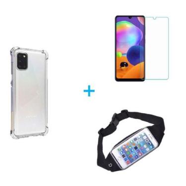 Imagem de Kit Pochete Samsung Galaxy M31 + Capinha Anti Impacto + Película de Vi