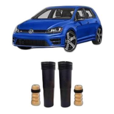 Imagem de Par Kit Coxim Batente Coifa Traseiro Golf Gti 2017 2018 2019 - Qualyki
